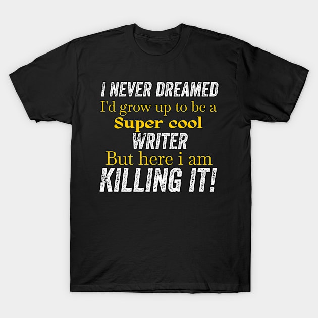 writer T-Shirt by Design stars 5